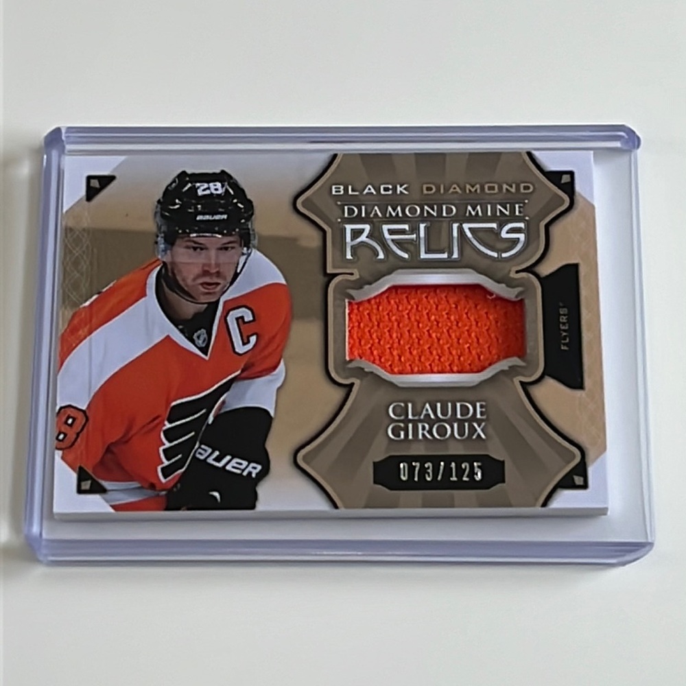 15-16 UD Black Diamond Claude Giroux Diamond Mine Relics Jersey 073/125 Flyers